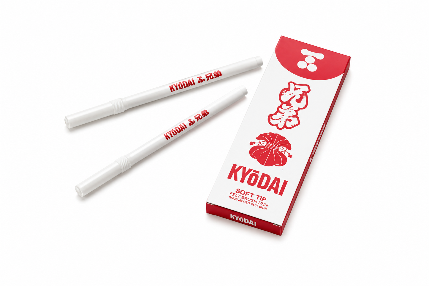 Kyodai brush pen soft tip Tokyo red