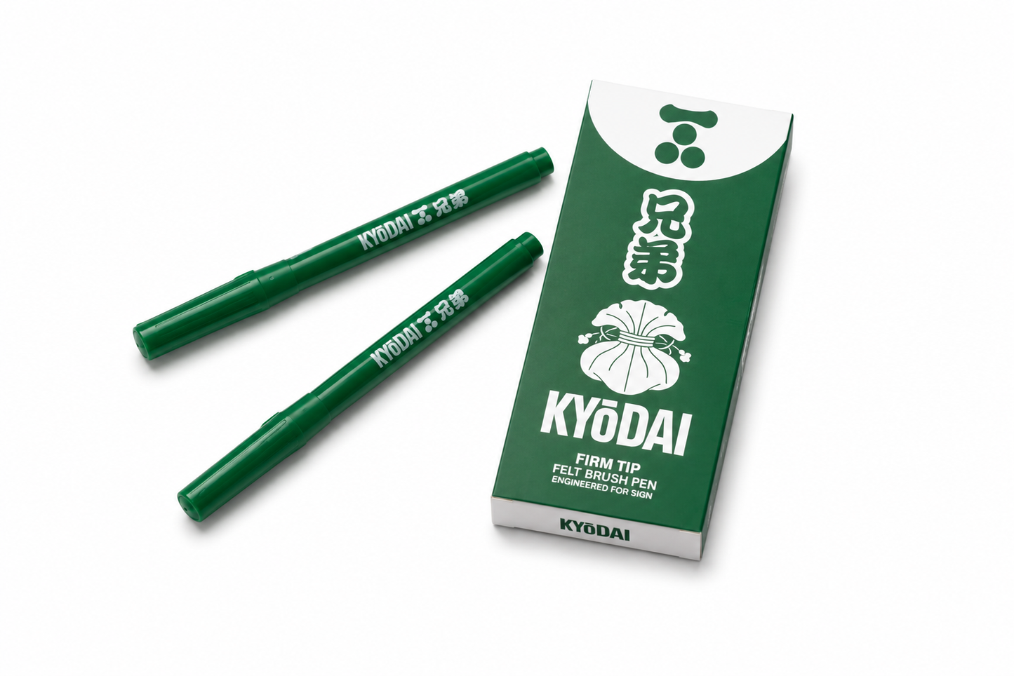 Kyodai brush pen firm tip Emerald green